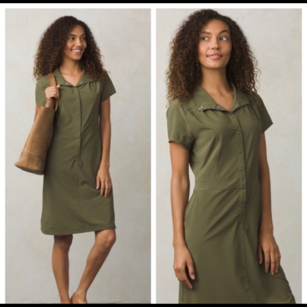 Prana Dress - Quick-Dry, Snap Front & Versatile!
